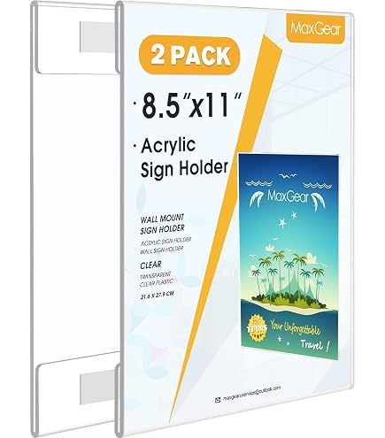 Amazon.com : Superior Image Black Border Sign Holder, Plastic, 8-1